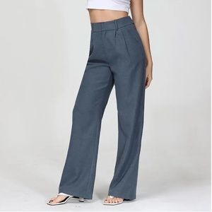 Hemwave High Waist Tailored Wide Leg Pants (M)